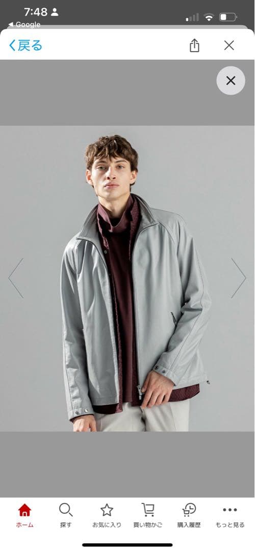 ✨美品JOSEPH HOMM フード付きレザージャケット グレーサイズ50羊革