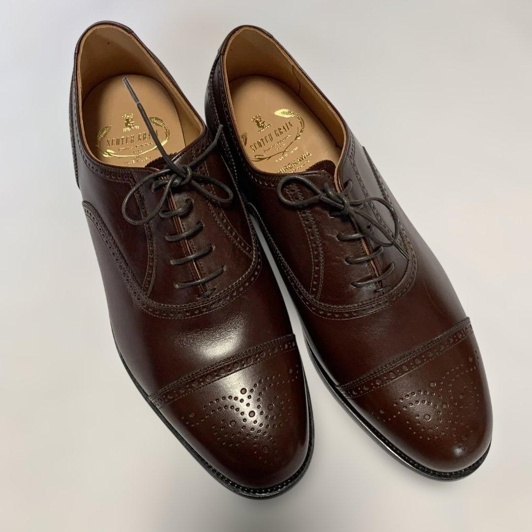 スコッチグレイン ドレスシューズ4010 茶 26.5㎝ 新品