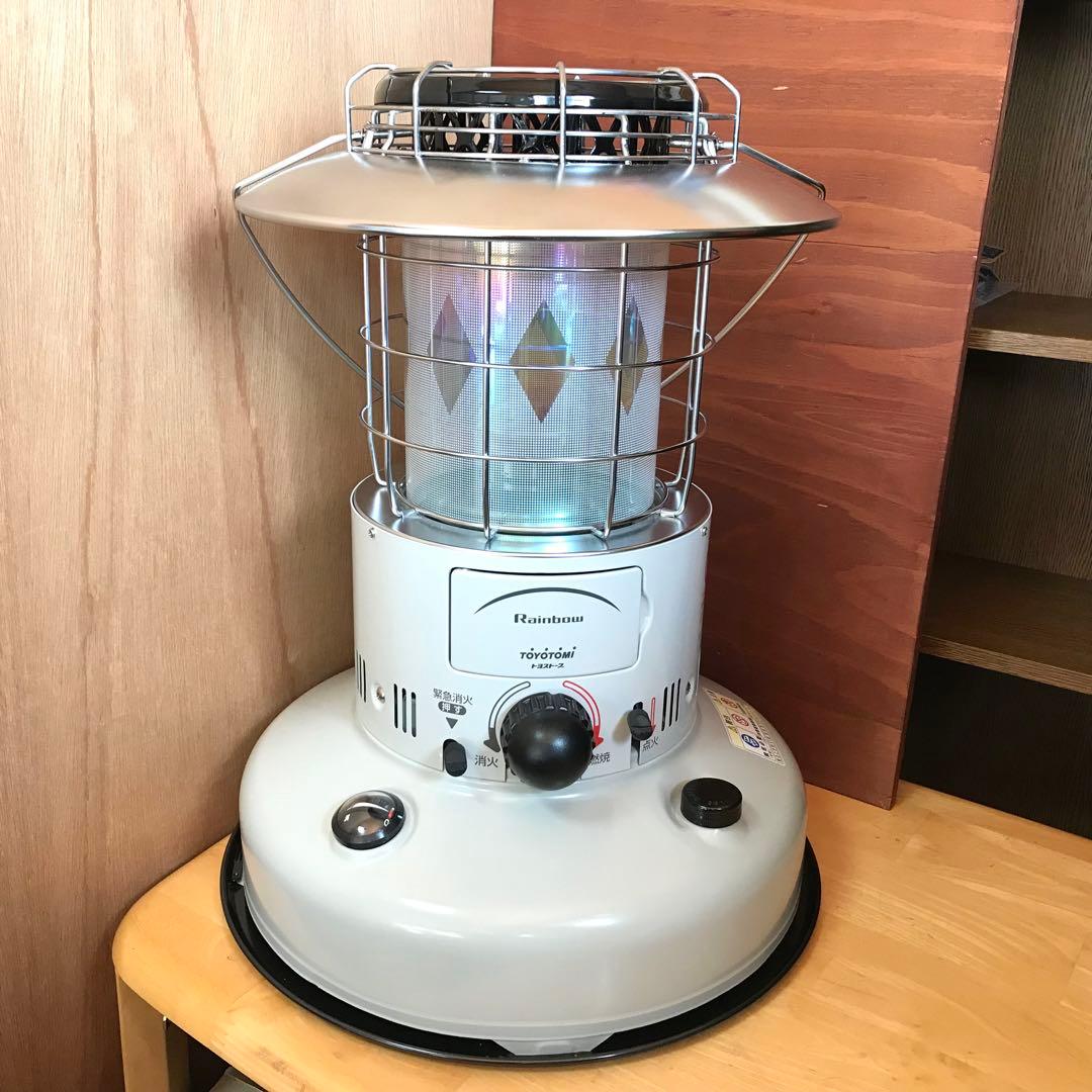 【レアカラー美品】トヨトミ レインボーストーブ ランタン 遠赤ガラス筒＆新品天板