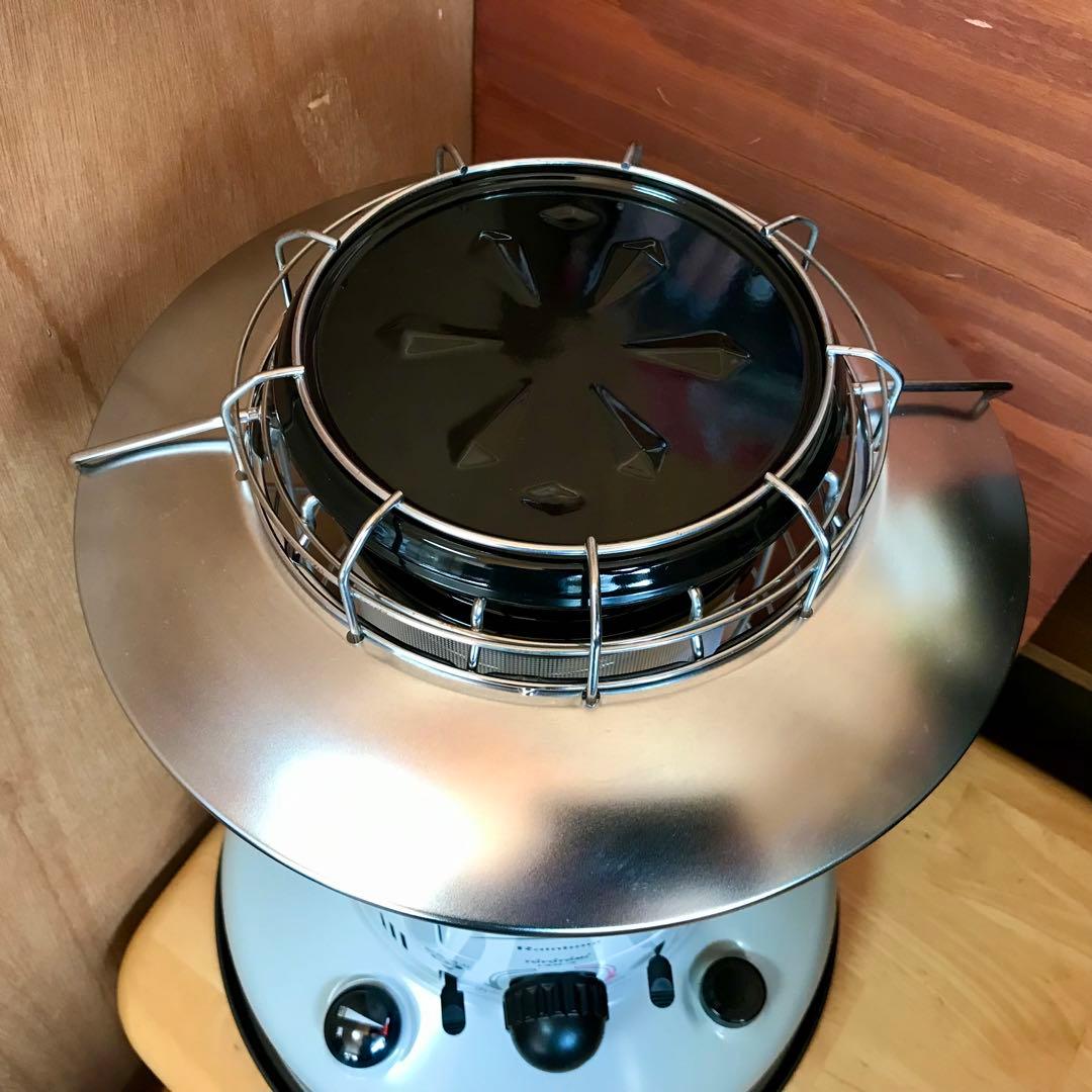 【レアカラー美品】トヨトミ レインボーストーブ ランタン 遠赤ガラス筒＆新品天板