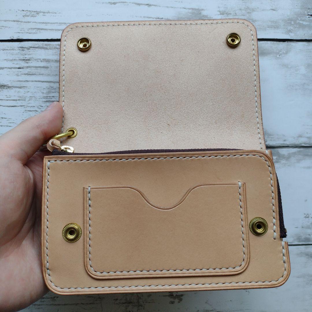 3層　ミドルトラッカー　ウォレット　イタリアンレザー