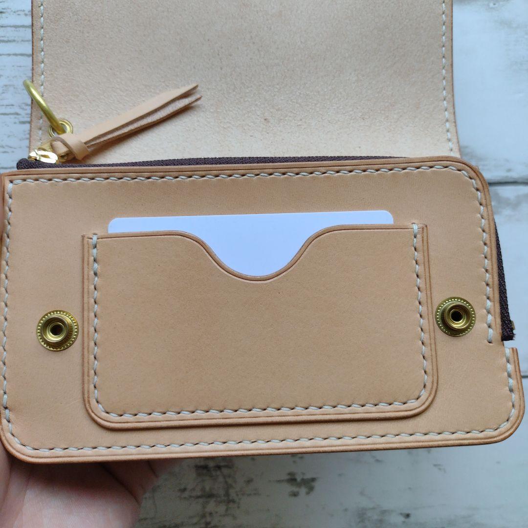 3層　ミドルトラッカー　ウォレット　イタリアンレザー