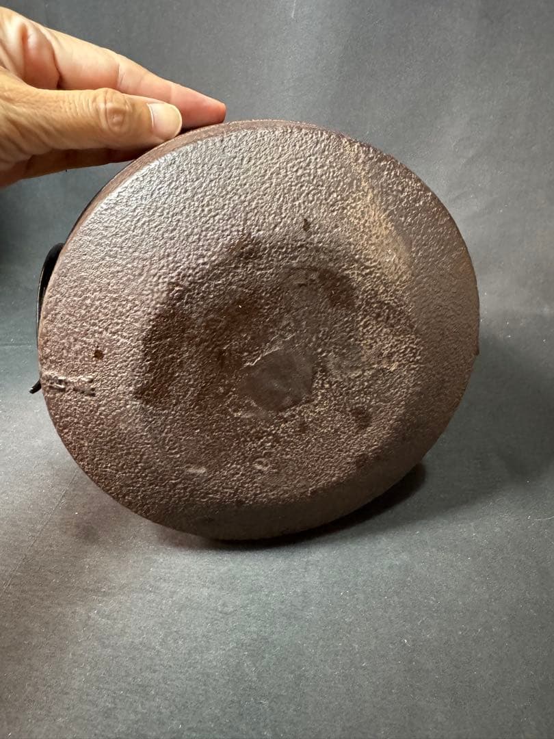 G63 送料無料　茶釜　竹地紋　肩衝釜　釜師　浄義　茶道具　茶道　木箱