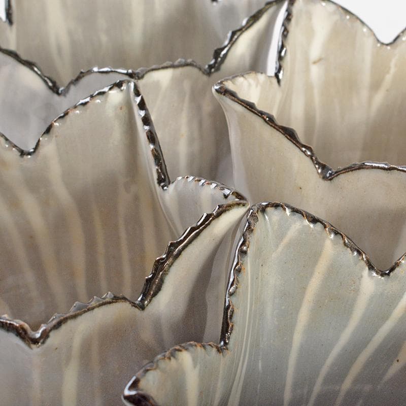 和食器　平安　半月造　桔梗形　小鉢　五客　共箱　D　R6726