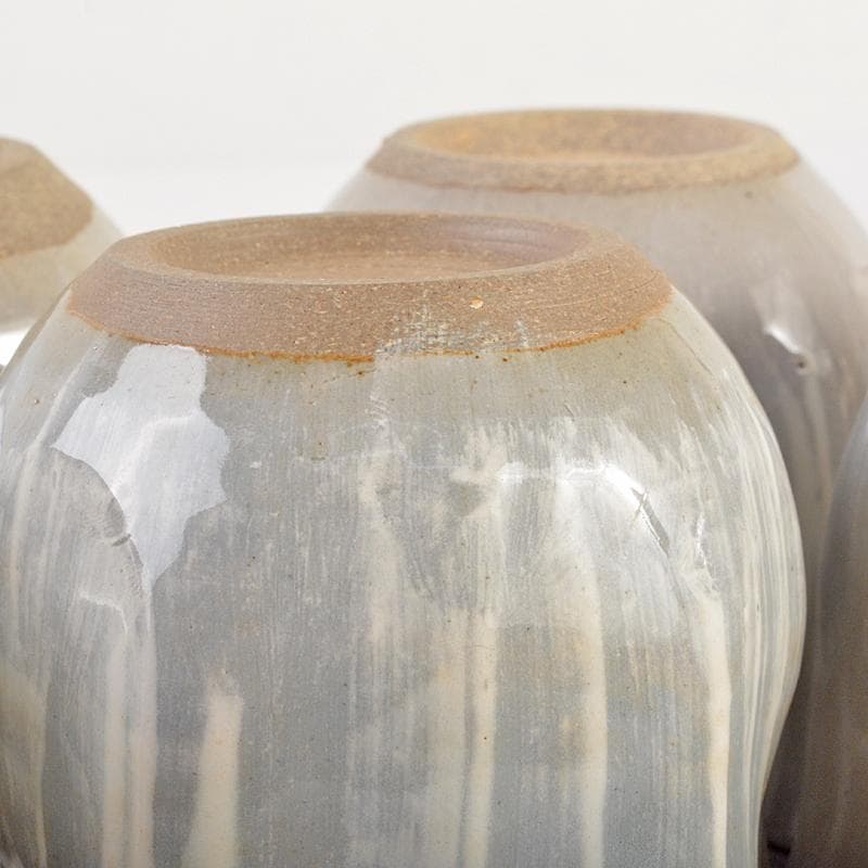 和食器　平安　半月造　桔梗形　小鉢　五客　共箱　D　R6726