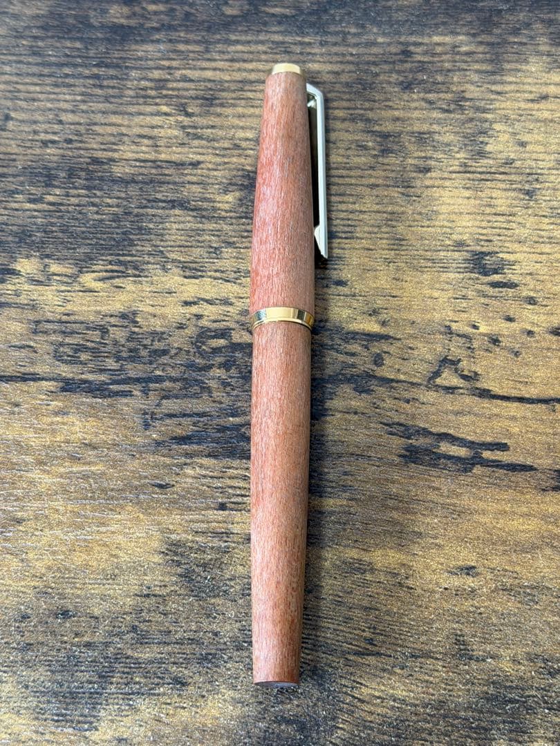 筆記確認&洗浄済　1972年製　初代カスタム　イタヤカエデ 18金　万年筆　細字