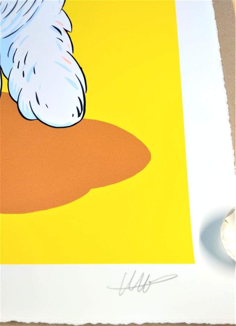 天野タケル 　The Dog　ハンドサイン・ナンバー入り シルクスクリーン 版画