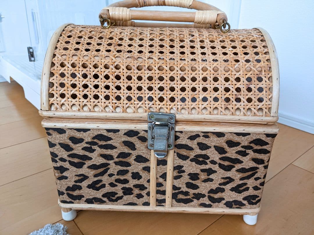 うさぎ　小動物用　キャリーケース　ラタン