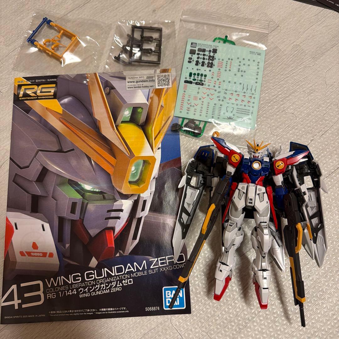 RGウイングガンダムゼロ　素組み　他　トールギス　エピオン