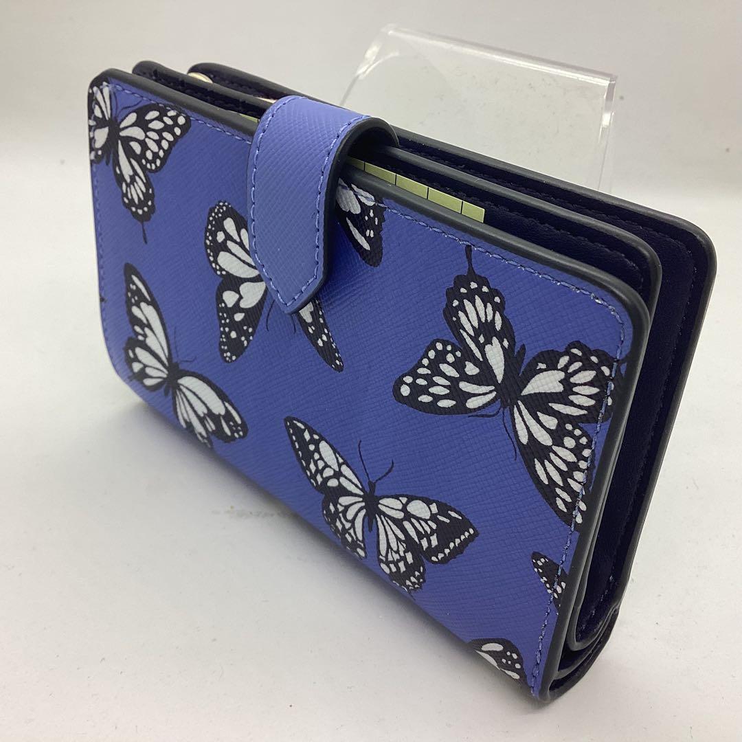 kate spade 蝶模様 二つ折り財布