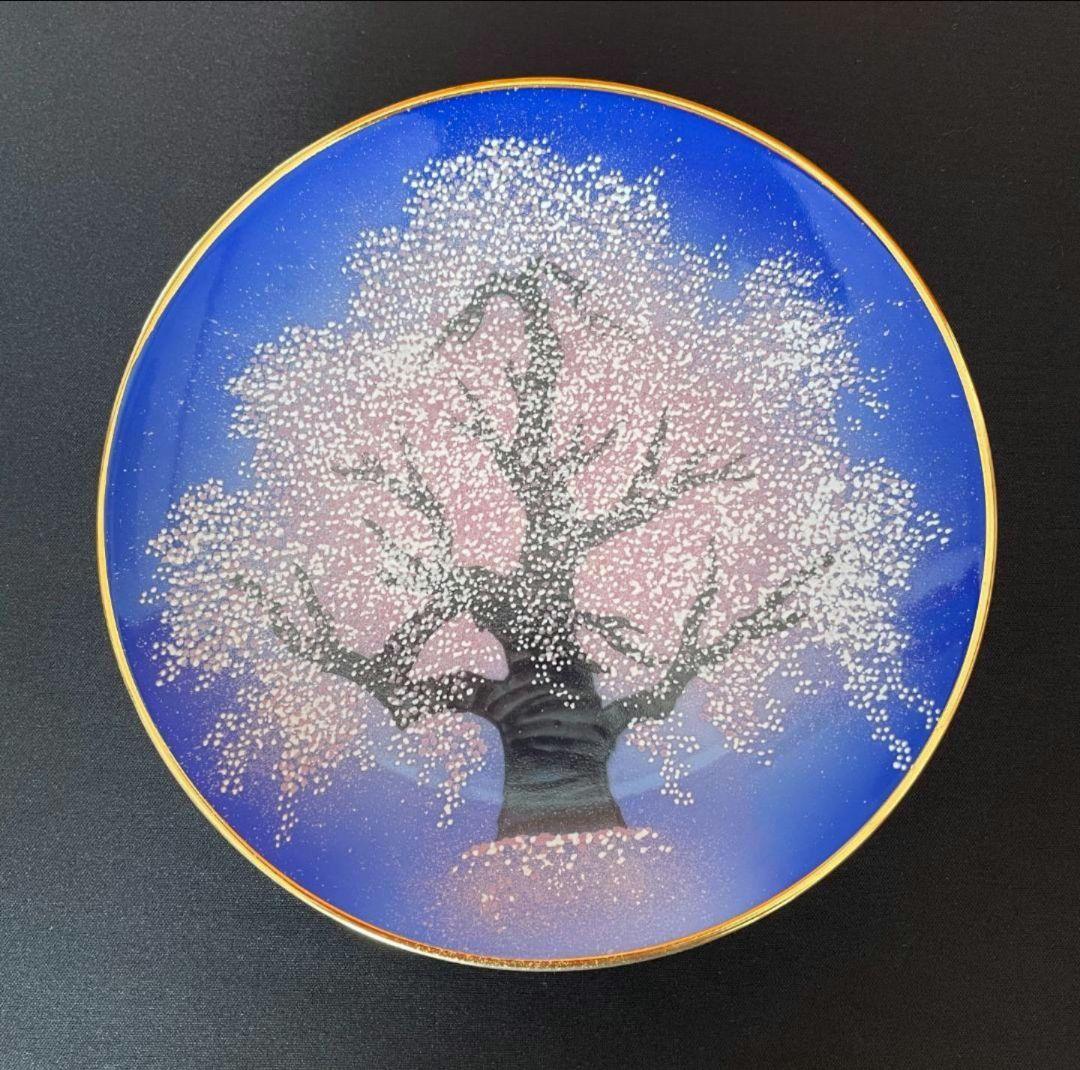 有田焼 時しらせシリーズ 珈琲碗 夜桜絵 中村一代 コーヒーカップ 木箱付き