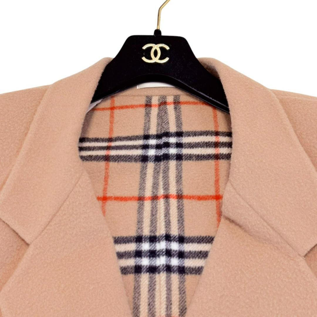 【美品】 Burberry ノバチェック ベージュ ウール チェスターコート