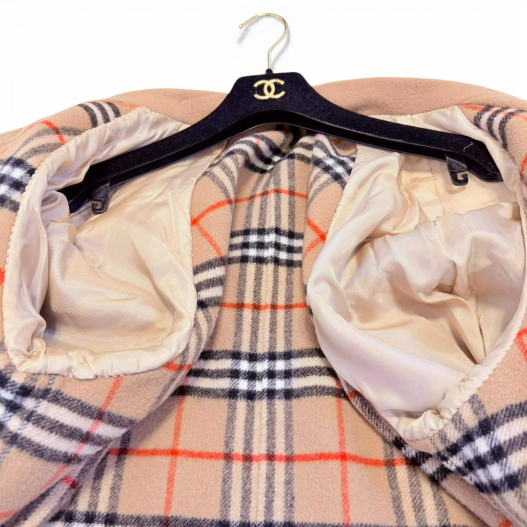 【美品】 Burberry ノバチェック ベージュ ウール チェスターコート