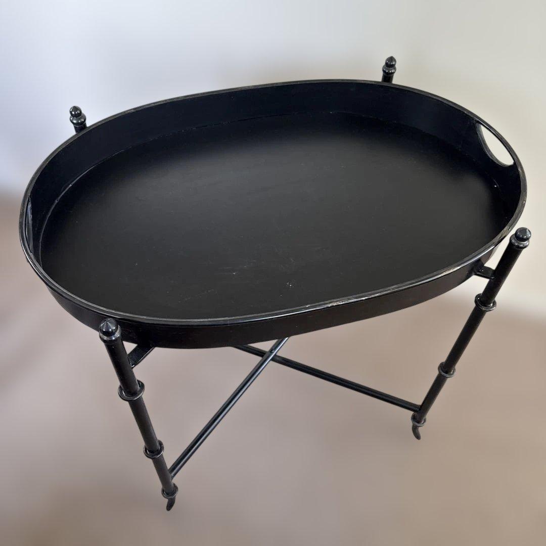 クラシックなアイアン製トレイテーブル　オーバル オシャレ！