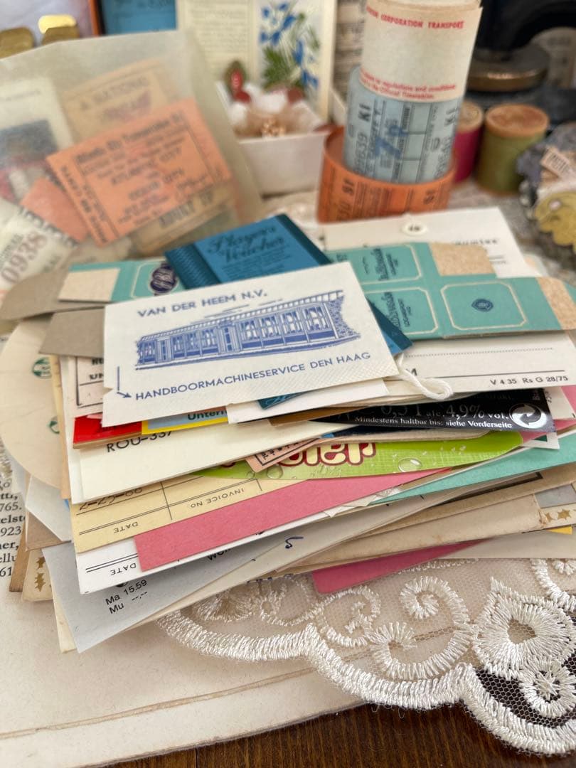 ＼限定／ 豪華 コラージュ素材 おすそ分けファイル ヴィンテージ ロールチケット