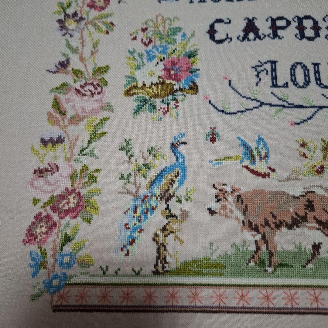 ゆか　クロスステッチ完成品