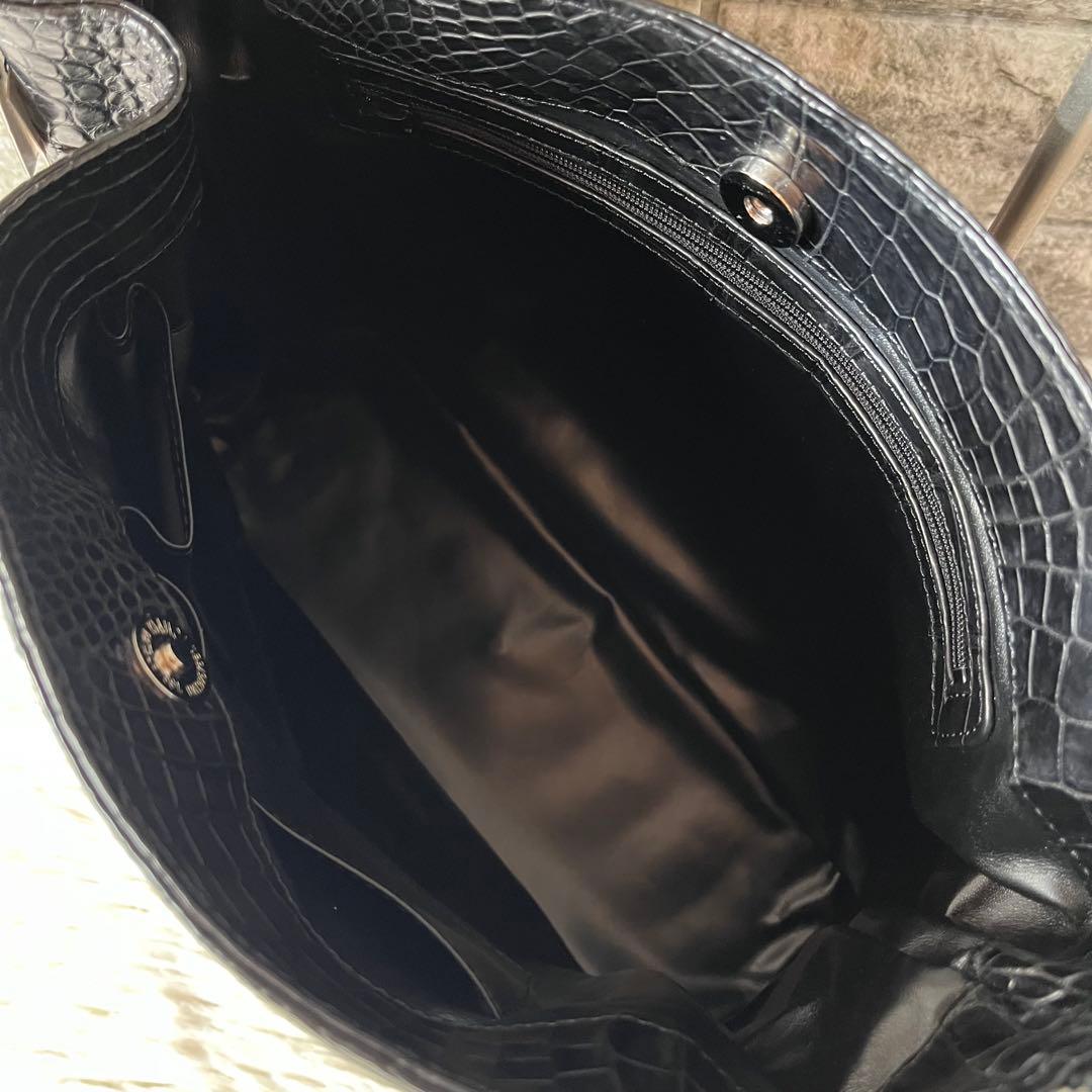 【新品未使用】TOKYO YK製　クロコダイル　ワンショルダーバッグ　JRA認定