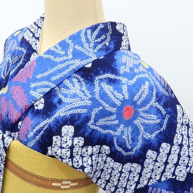 専用Y3480◆有松鳴海絞り 綿 手縫い仕立て 高級浴衣 洗える夏着物