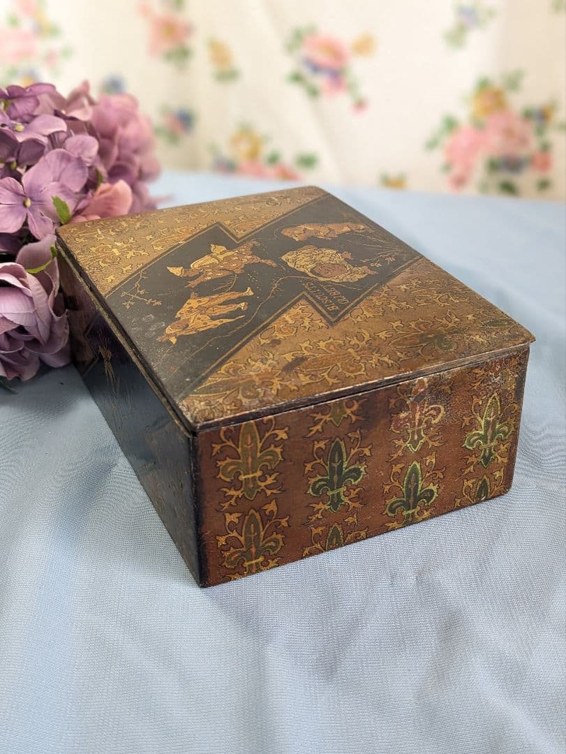 フランス アンティーク パピエマシェ 小物入れ OLIBET ノベルティ