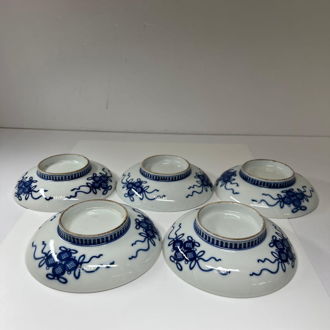 江戸後期〜明治初期　色鍋島中皿10枚　木箱付　直径約15㎝東Y7-0723⭐︎2F