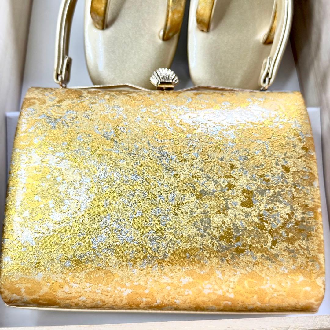 【新品】長期保管品　和装小物　草履バッグセット　卒業式　結婚式 ハンドバッグ