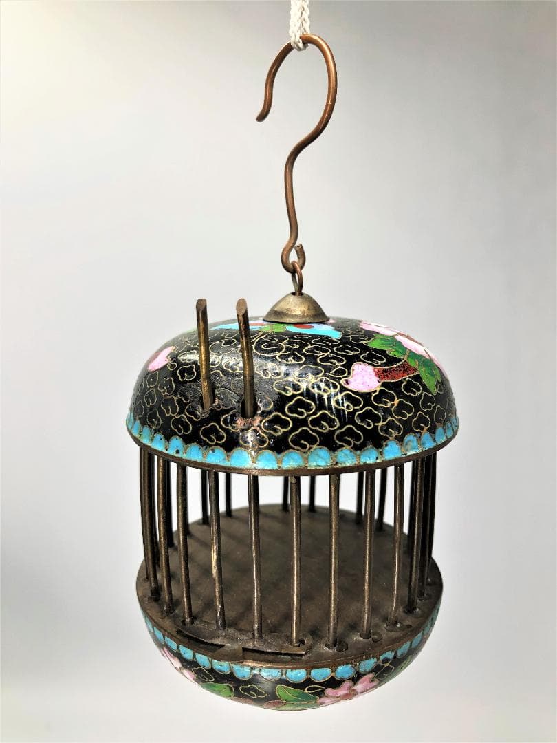 【 七宝虫籠 】　中華古玩　収蔵品　桐箱付き