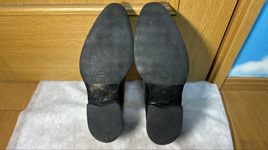 ジャランスリワヤ 内羽根ストレートチップ 黒UK8