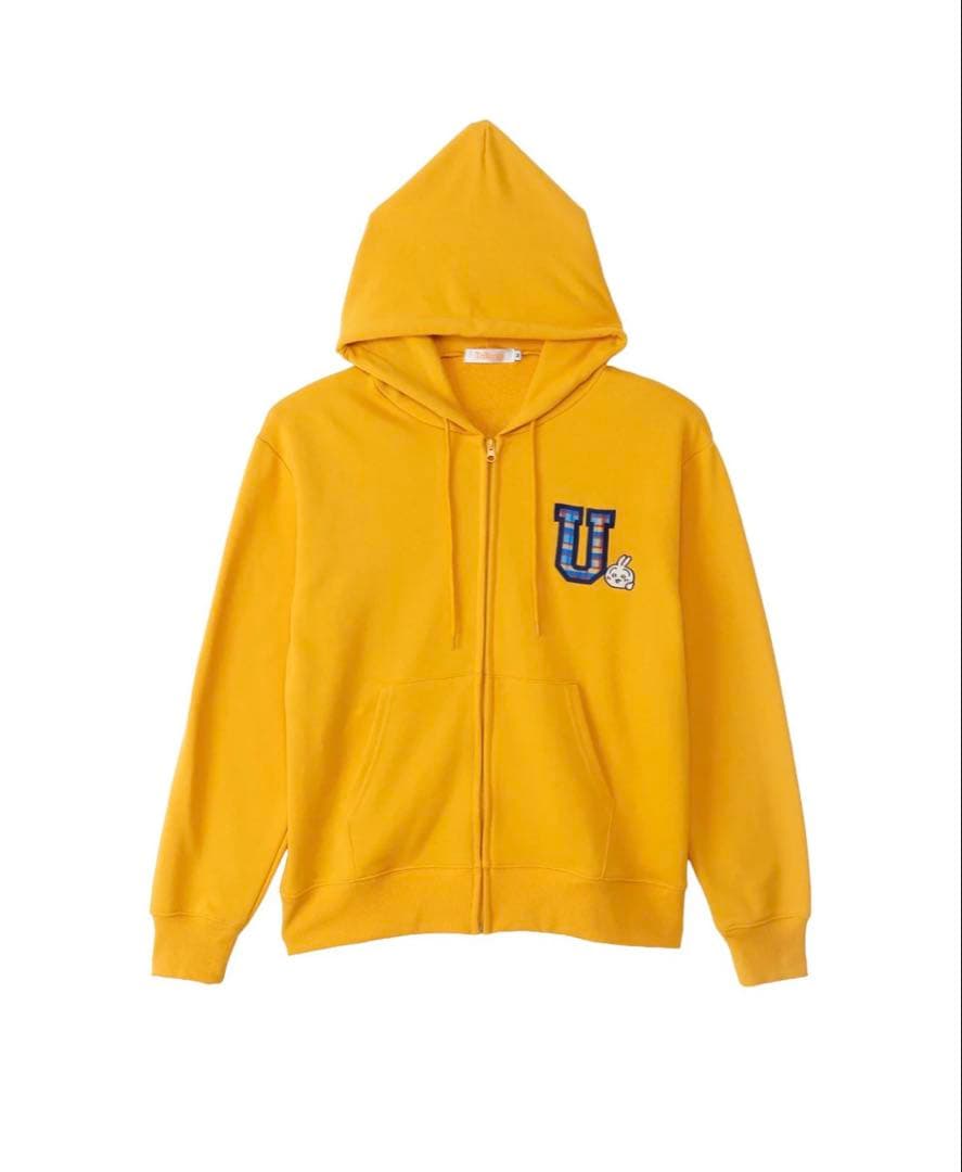 ちいかわ ZIPパーカー GO MY WAY イエロー うさぎ サイズM