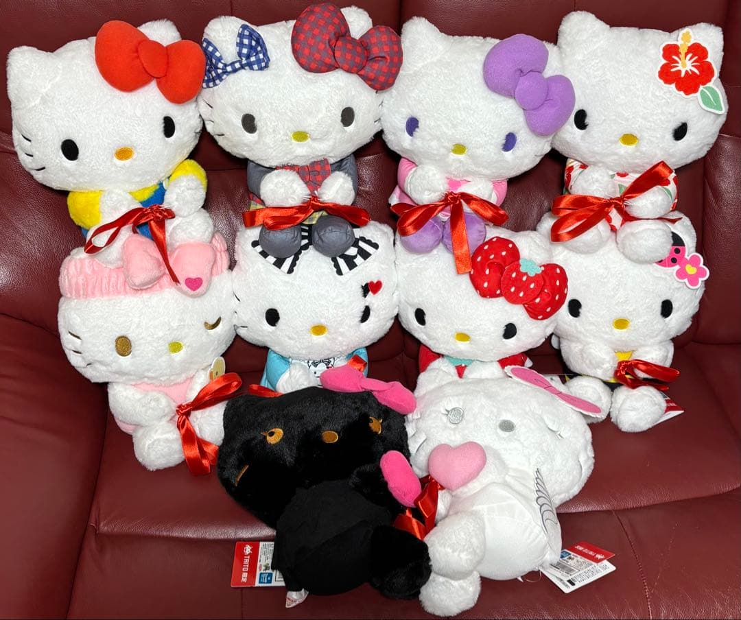 サンリオ　ハローキティ　抱っこポーズドール　BIGタイプ　タイトー　10点セット