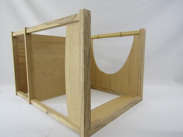 Y5-0929 ◇茶道具 裏千家 圓能斎好 猿臂棚 組立済品◇