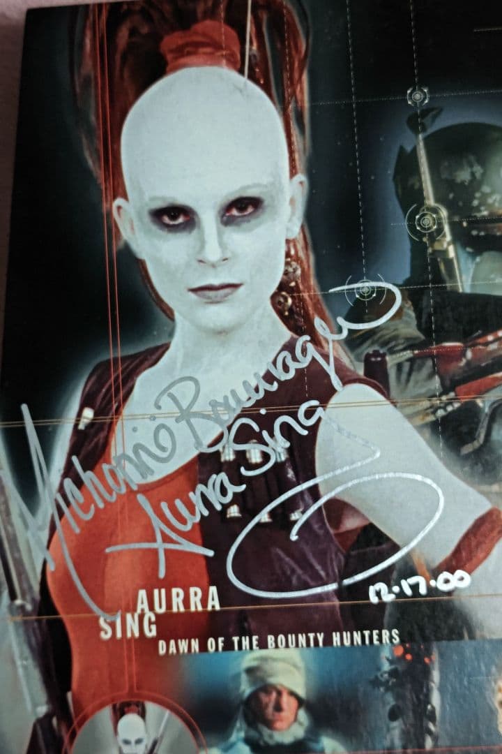 スターウォーズ　オーラ・シング役　ミーションボリーア氏サイン入り