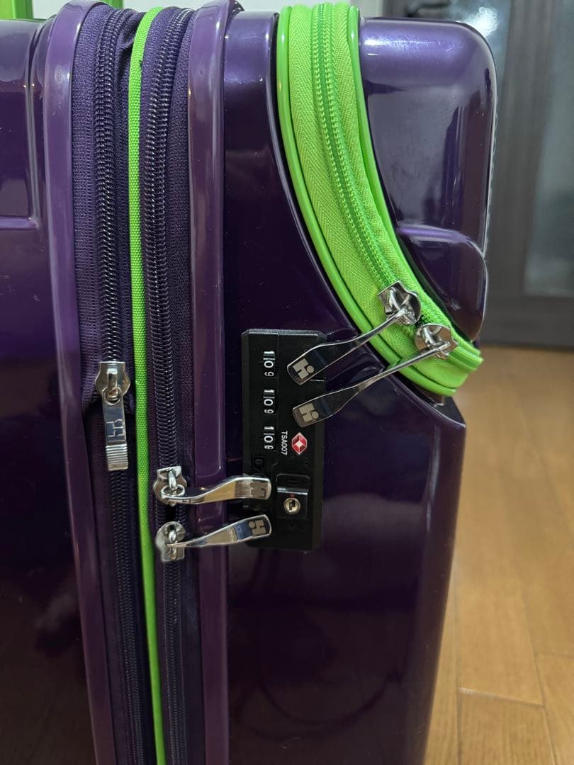 HIDEO WAKAMATSU スーツケース ジッパー 拡張機能付き パープル
