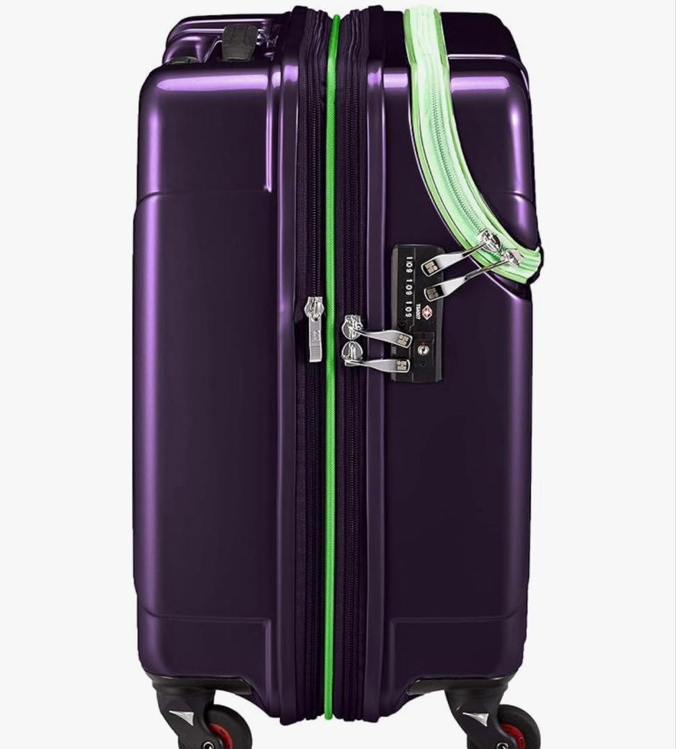 HIDEO WAKAMATSU スーツケース ジッパー 拡張機能付き パープル