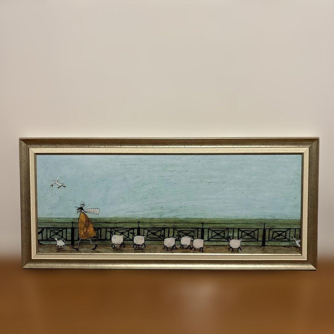 サムトフト　アートフレーム　「ひつじ達と散歩」