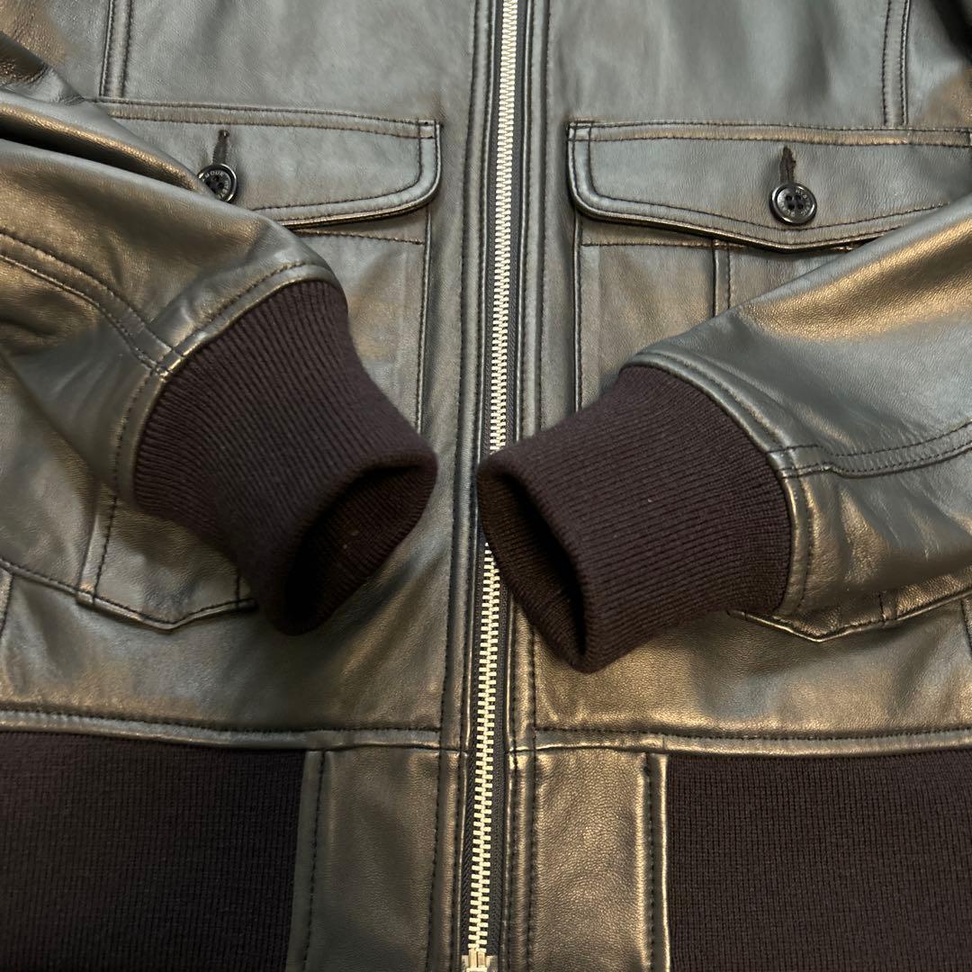 ヒステリックグラマー　ネイビー　シングルライダースジャケット