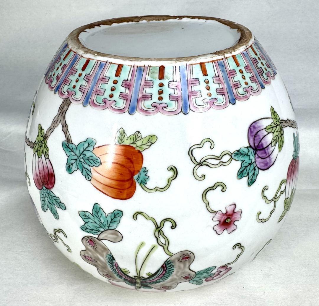 粉彩花蝶文蓋壷 唐物 骨董 古美術 中国古玩 入手困難コレクションWWTT317