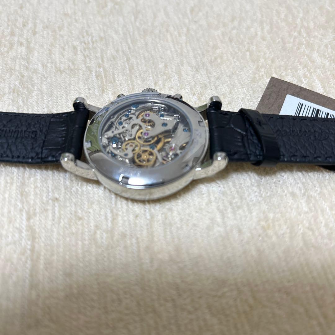 B-BARREL ビーバレル腕時計手巻きクロノグラフ 時計 エナメル文字盤　新品