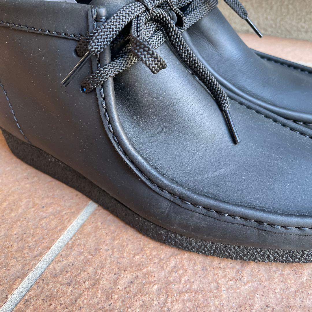 クラークス　ワラビー　モカシン　ブラックレザー