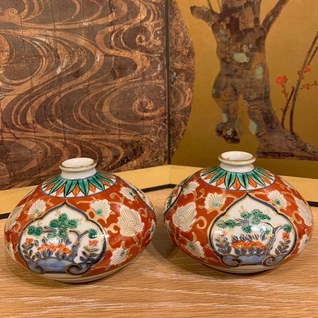 アンティーク　油つぼ　花瓶 2客