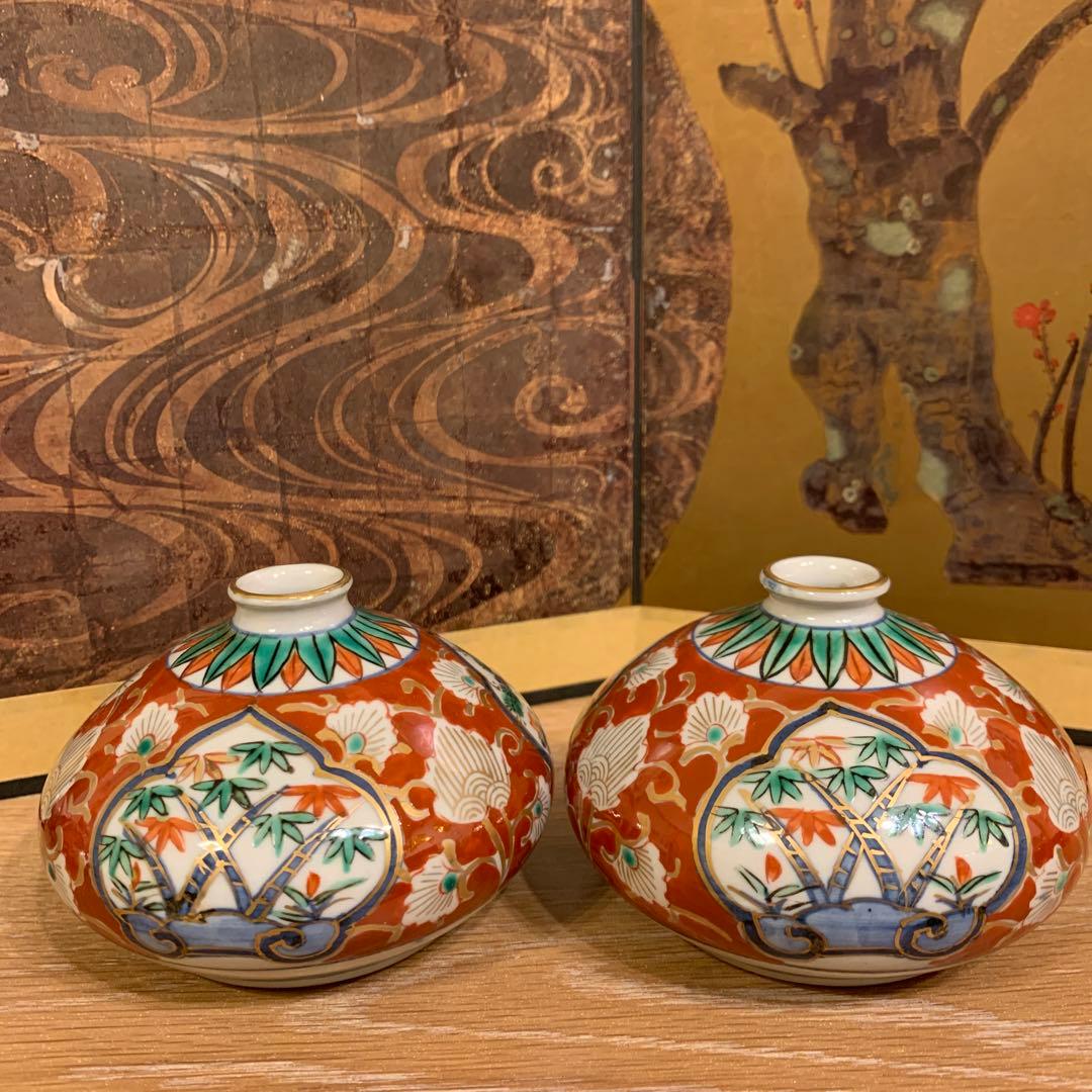 アンティーク　油つぼ　花瓶 2客