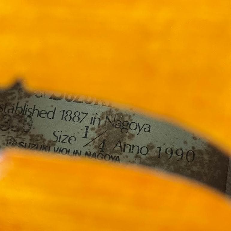 虎杢●鈴木バイオリン● No.330 1/4 1990年製 希少サイズ 美品