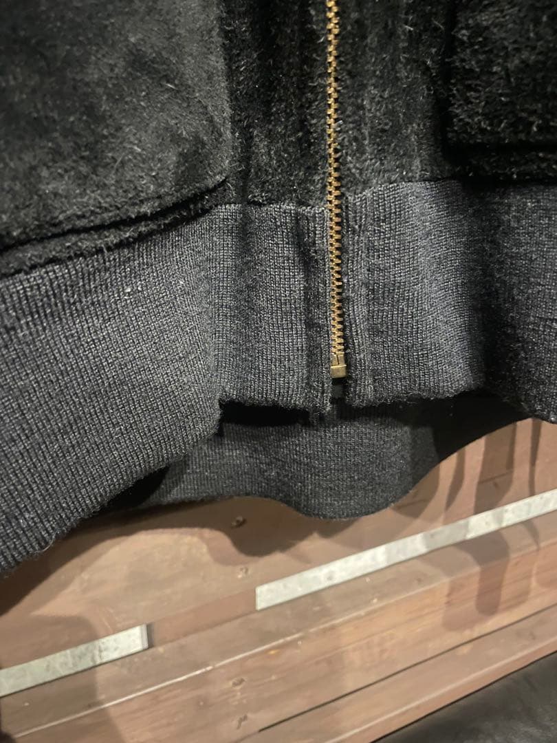 Y’2 LEATHER ワイツーレザー　パーカー　スエード　サイズ42 黒