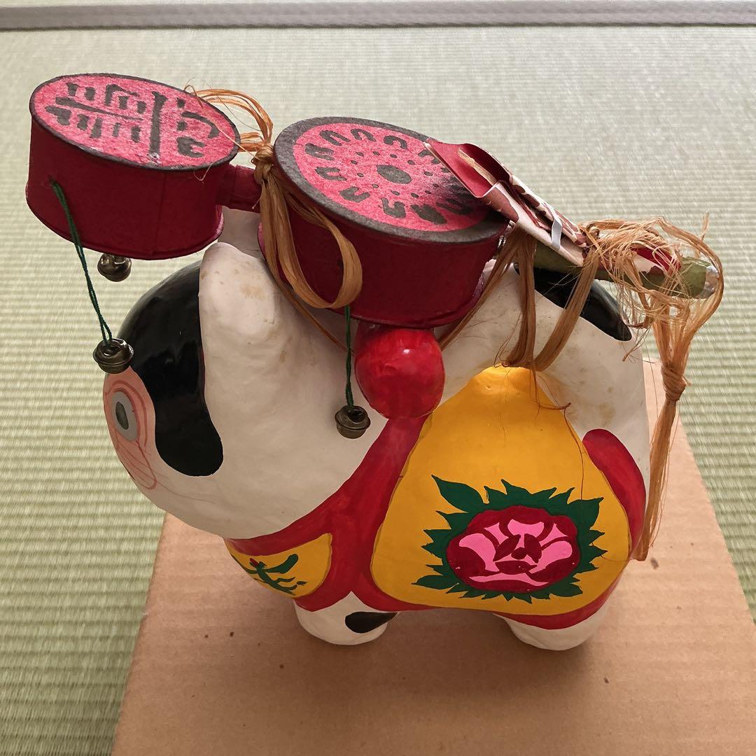 郷土玩具 いゝ田型 江戸犬張子金犬(小)いせそう 四世いせ辰逑