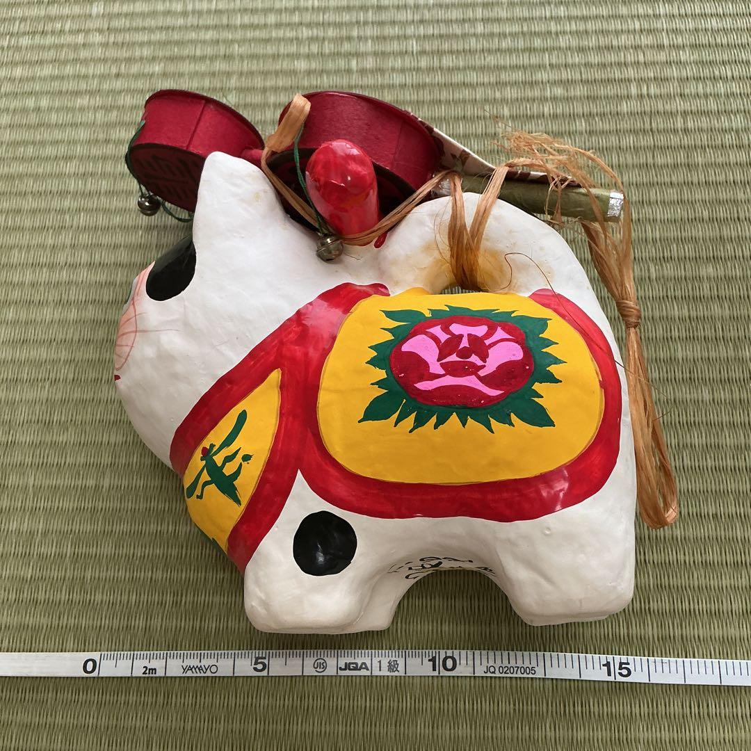 郷土玩具 いゝ田型 江戸犬張子金犬(小)いせそう 四世いせ辰逑