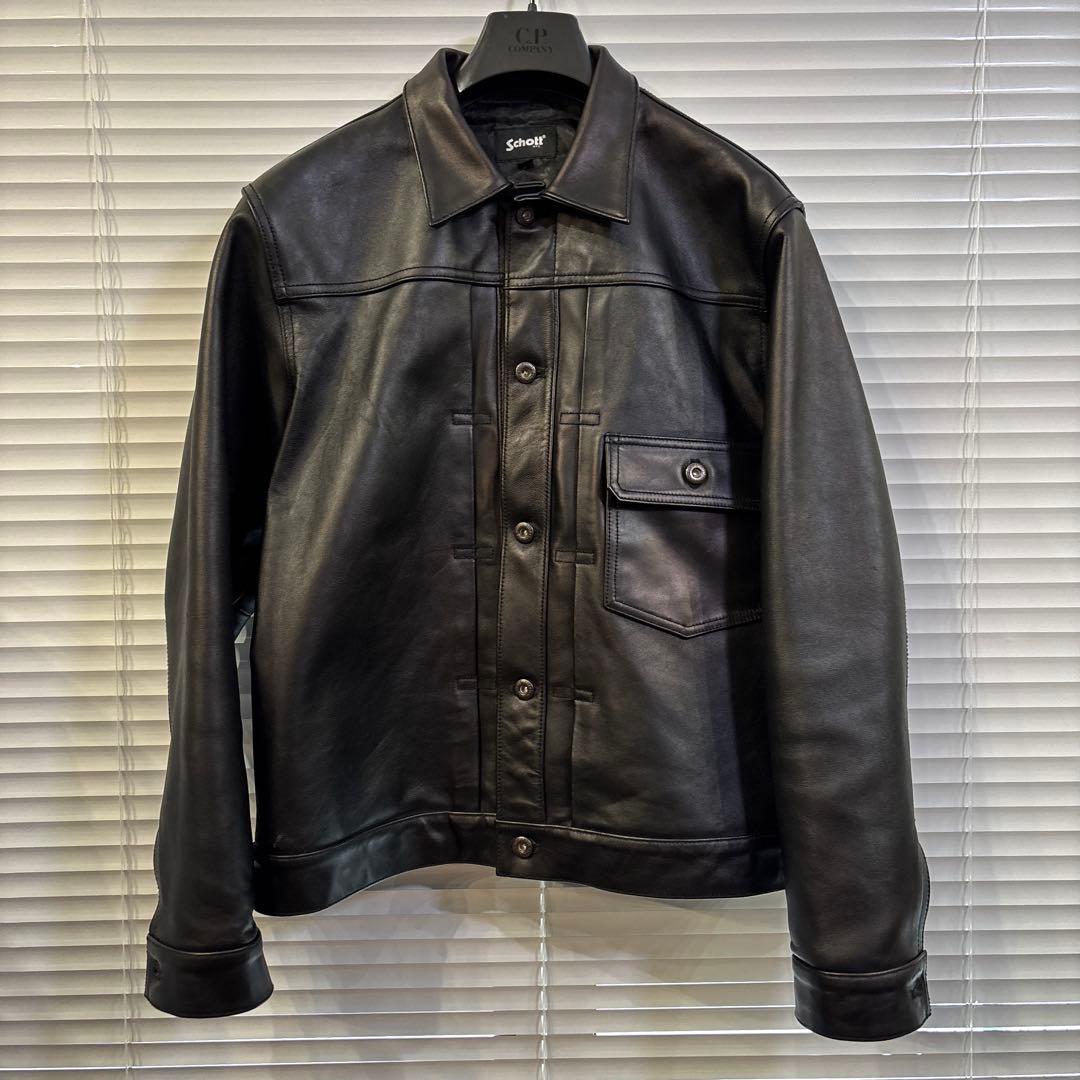 Schott ショット シープレザー 1st トラッカージャケット Mサイズ