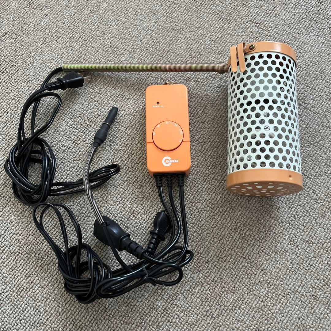 【小動物飼育5点セット】ケージ、デジタルサーモ、置き型ヒーター、回し車、カバー