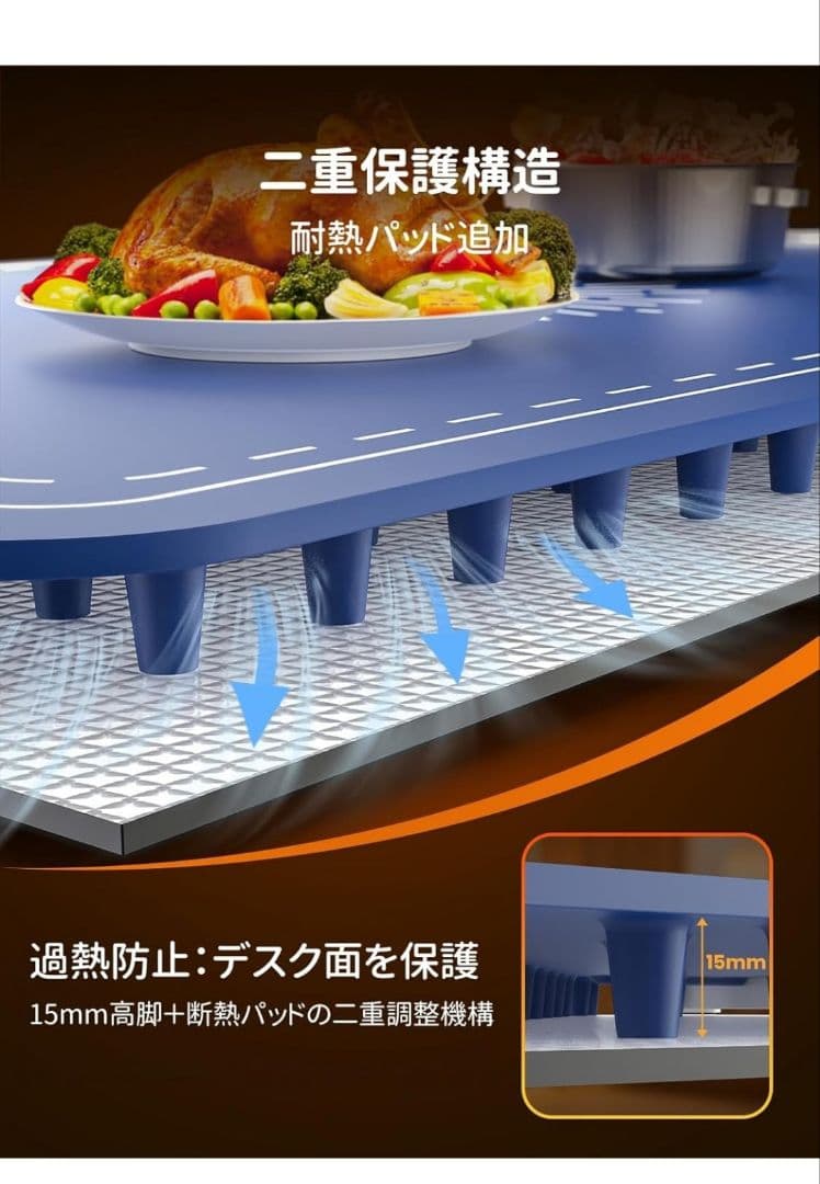 保温プレート 高速電気保温トレイ 9段階温度調整40℃〜120℃ホットプレート