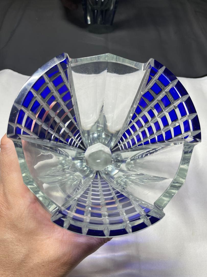 江戸切子。色被切子。古美術。骨董品。舊家蔵出し。希少品。