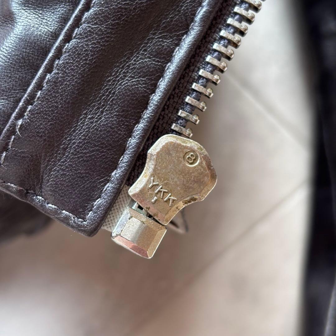 【超希少】ディーゼル ホースハイドレザージャケット グレー フルジップ 馬革