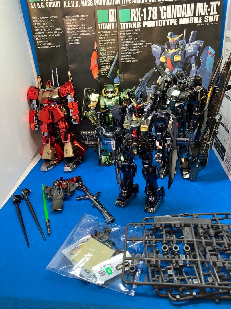 HG 1/144 Z ガンダム　メッキ　バージョン　ザク　リック　ディアス